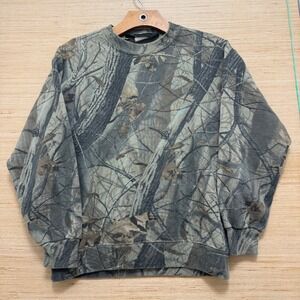 Vintage Liberty Realtree Hardwoods Camo Sweatshirt USA Made Distressed Mens S/M